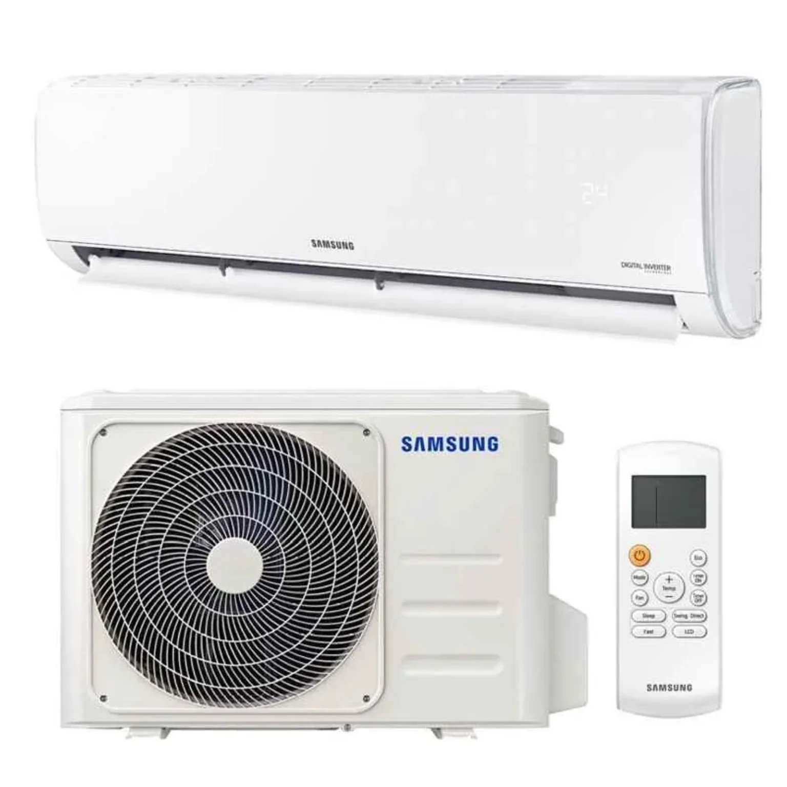 Airco-installatie met binnen- en buitenunit